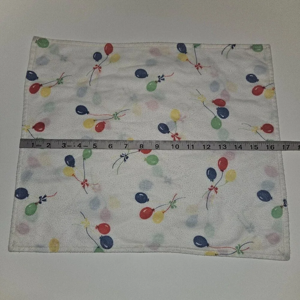 VTG Balloons Baby Burp Cloth Primary Colors Red Blue Yellow Green 14